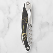 Sharp Black en Gold Marble Kurkentrekker (Achterkant)