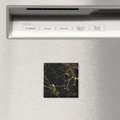 Sharp Black en Gold Marble Magneet (Insitu (Vaatwasser))