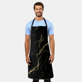 Sharp Black en Gold Marble Schort (Gedragen)