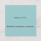 Sharp Business Consultant Assistant Manager Vierkante Visitekaartje (Achterkant)