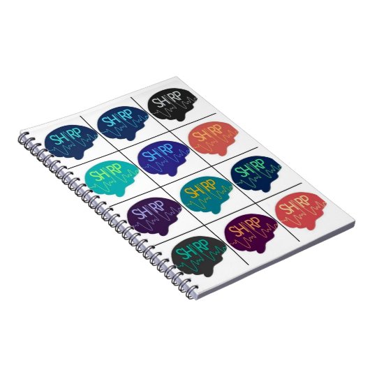 SHARP Carnet spirale multicolores cerveaux (Côté Droit)