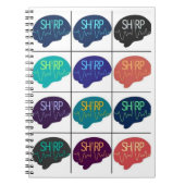 SHARP Carnet spirale multicolores cerveaux (Devant)