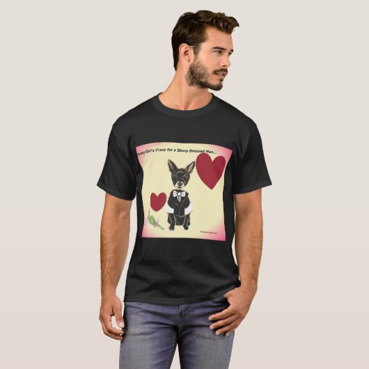 Sharp Dpression Chihuahua T-shirt (Voorkant volledig)
