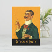 Sharp Gentleman Retirement Party Invitations annou Kaart (Staand voorkant)