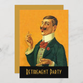 Sharp Gentleman Retirement Party Invitations annou Kaart (Voorkant / Achterkant)