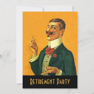 Sharp Gentleman Retirement Party Invitations annou Kaart