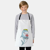 Sharp in Poker met Poker-kaarten Schort (Gedragen)