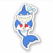 Sharp in Poker met Poker-kaarten Sticker (Voorkant)