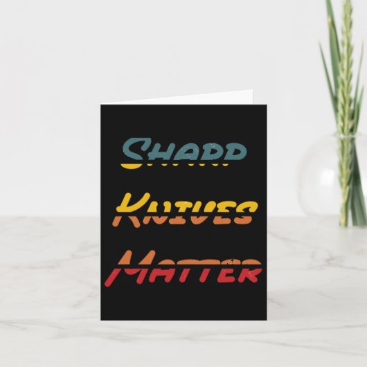 Sharp Knives-Sticker Kaart (Voorkant)