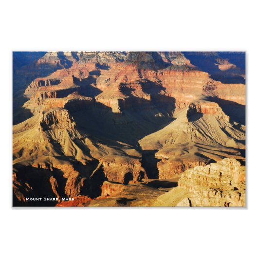 Sharp monteren op Planet Mars Foto Afdruk (Voorkant)