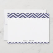 Sharp Navy Chevron Flat Note-kaarten Notitiekaartje (Voorkant)