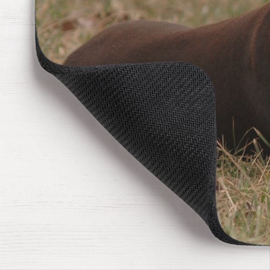 Sharp Red en Rust Vrouw Doberman Pinscher Muismat (Hoek)