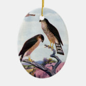 Sharp-shinned Hawks Keramisch Ornament (Voorkant)