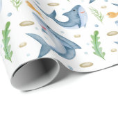 Sharp under the Zee White Gift Wrapping Paper Cadeaupapier (Rol Hoek)