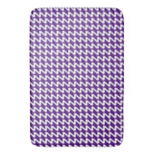 Sharp Waves Zig Zag Royal Paarse en wit Modern Badmat (Voorkant Verticaal)
