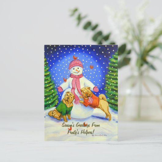 SharPei Briefkaarten (Staand voorkant)