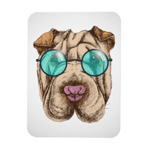 Sharpei in Zonnebril Magneet