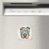 Sharpei in zonnebrillen magneet (Insitu (Vaatwasser))