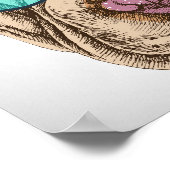 Sharpei in zonnebrillen poster (Hoek)