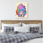 Sharpei Native American Indian Chief Canvas Afdruk (Insitu (Slaapkamer))