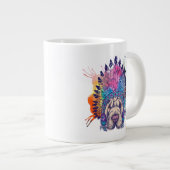 Sharpei Native American Indian Chief Extra Grote Beker (Voorkant rechts)