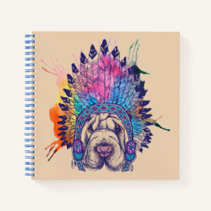 Sharpei Native American Indian Chief Notitieboek