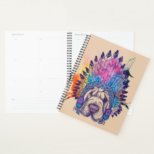 Sharpei Native American Indian Chief Planner (Display)