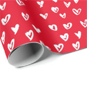 Sharpie Hearts Wrapping Paper Cadeaupapier (Rol Hoek)