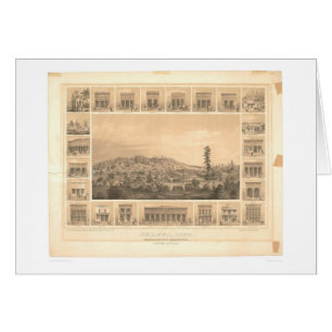 Shasta, CA. Panoramische kaart 1856 (1612A)