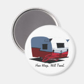 Shasta Camper - Rood Magneet (Voorkant / Achterkant)