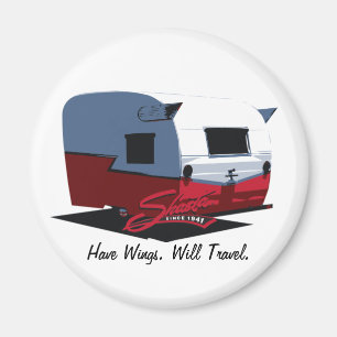 Shasta Camper - Rood Magneet