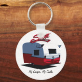 Shasta  Camper - rood Sleutelhanger (Voorkant)