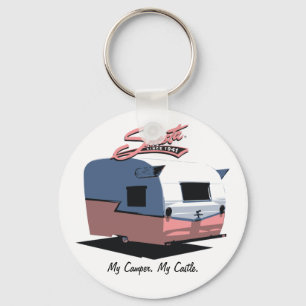 Shasta Camper - Roze Sleutelhanger