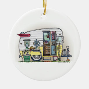 Shasta Camper Trailer RV Keramisch Ornament