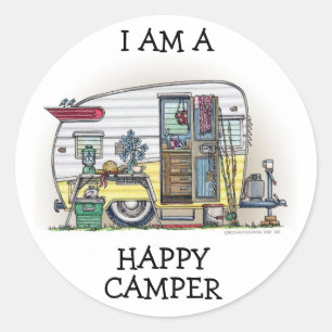 Shasta Camper Trailer RV Ronde Sticker