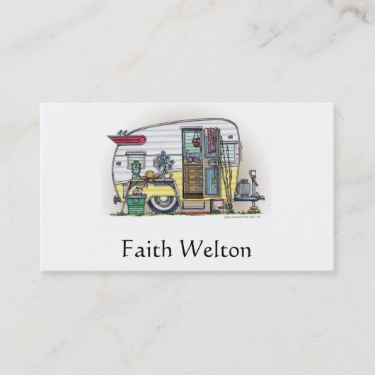 Shasta Camper Trailer RV Visitekaartje (Voorkant)