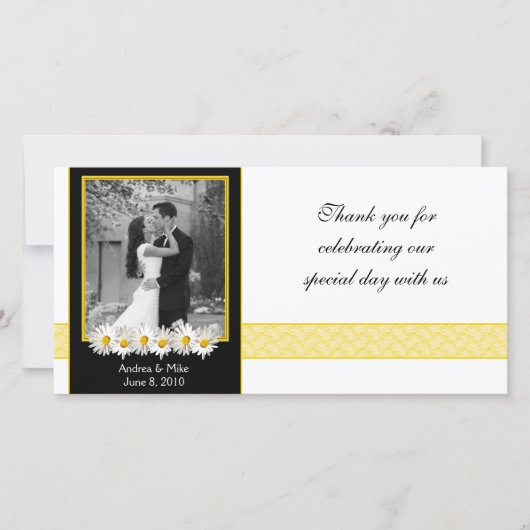 Shasta Daisy Black Gold Mariage Merci (Devant)