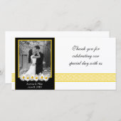 Shasta Daisy Black Gold Wedding Bedankt (Voorkant / Achterkant)