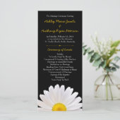 Shasta Daisy Bloem Geel Zwart Trouwprogramma Programma (Staand voorkant)