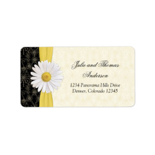 Shasta Daisy Bloemen Bruiloft Adresetiketten Etiket