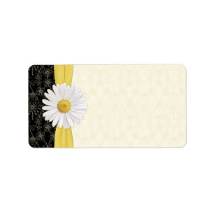 Shasta Daisy Bloemen Bruiloft Blank Adresetiketten Etiket