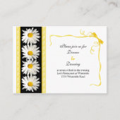 Shasta Daisy bruiloft receptie Kaart (Voorkant)