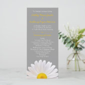 Shasta Daisy Fleur Jaune Grey Programme de mariage (Debout devant)