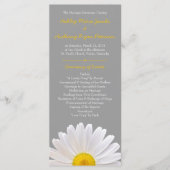 Shasta Daisy Fleur Jaune Grey Programme de mariage (Devant)