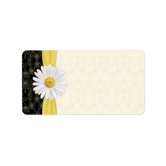 Shasta Daisy Floral Mariage Blank Étiquettes de ad (Devant)