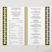 Shasta Daisy Floral Wedding Programme (Achterkant)
