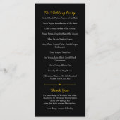Shasta Daisy Flower Yellow Black Wedding Programme (Dos)