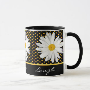 Shasta Daisy Polka Dot "Live, Love, Laugh" Mok