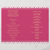 Shasta Daisy Polka Dot Wedding Program (Achterkant)