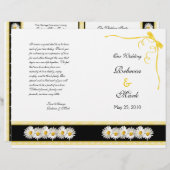 Shasta Daisy Programme de mariage floral (Devant / Derrière)